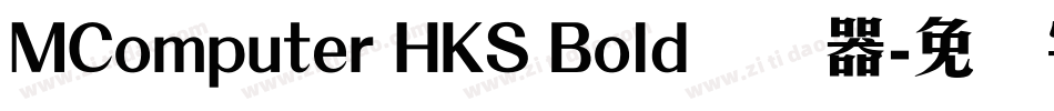 MComputer HKS Bold转换器字体转换